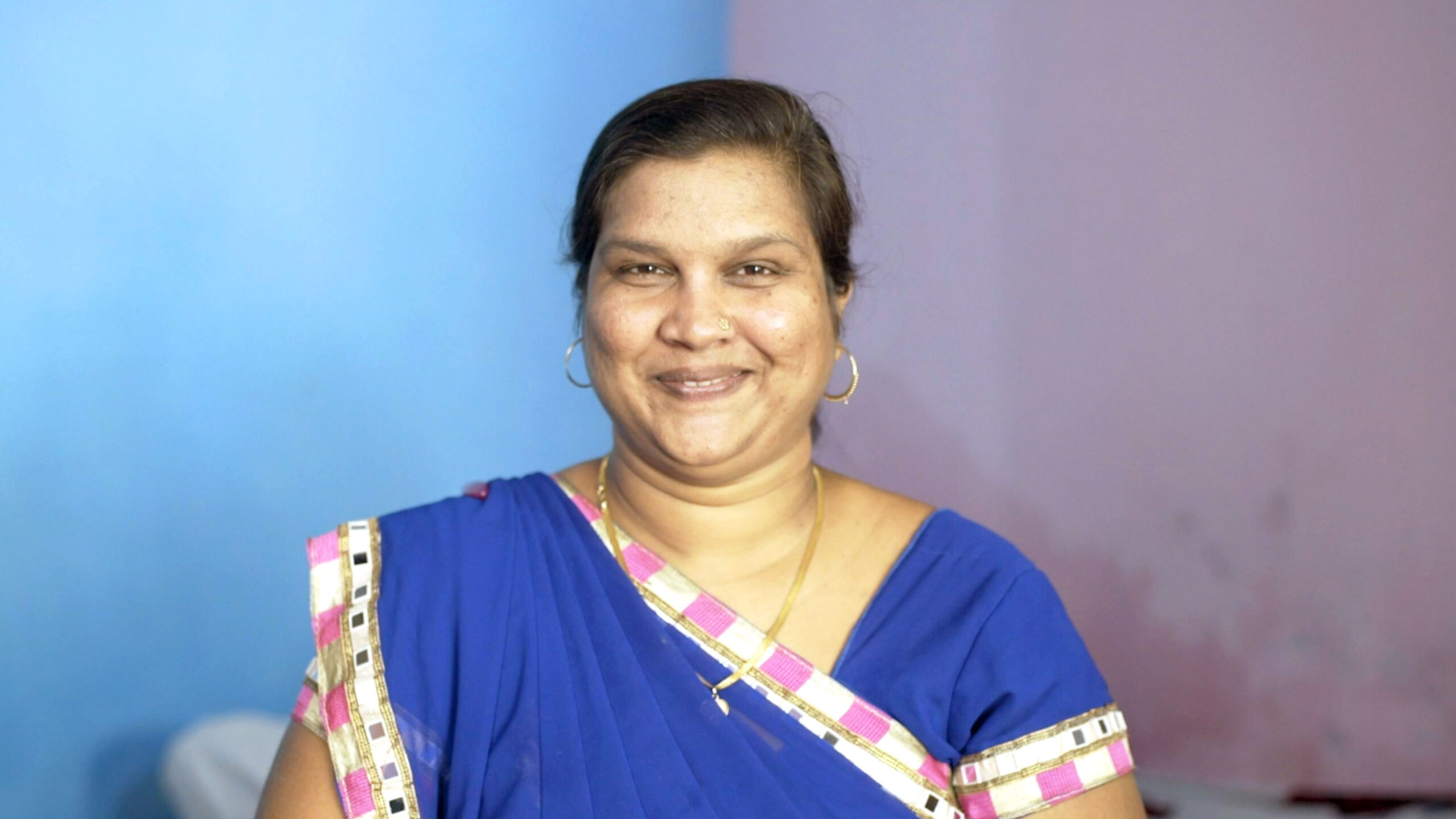 Sharmilaben Kamli, anställd vid textilfabrik, Indien